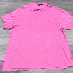 Polo by Ralph Lauren Men's Vibrant Pink Polo Shirt men XXL